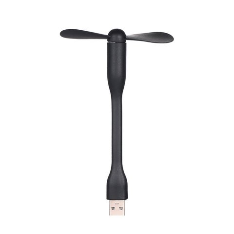 Вентилятор Mini, чорний, мобільний, USB тип-A Прев'ю 3