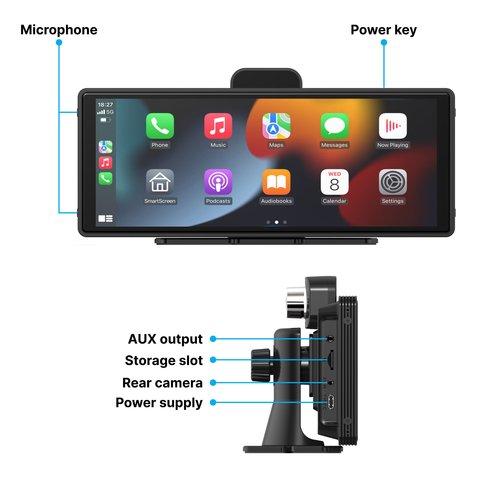 Universal Wireless CarPlay Screen 10.26" Preview 3