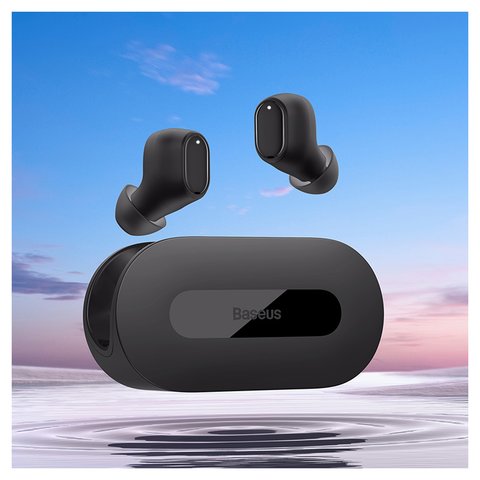 Headphone Baseus Bowie EZ10, (wireless, black, with charging case, with cable) #A00054300116-Z1 Preview 4