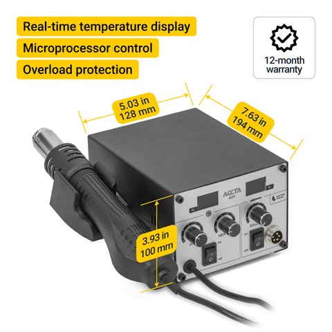 Estación de soldadura de aire caliente Accta 401A (110 V) Vista previa  1