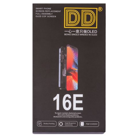Pantalla LCD puede usarse con iPhone 16e, negro, con marco, HC, (OLED), DD-OLED soft Vista previa  1