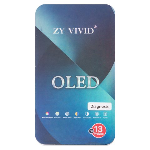 Pantalla LCD puede usarse con iPhone 13 Pro Max, negro, con marco, HC, sin error, (OLED), ZY-OLED OEM soft, 120Hz, diagnosable Vista previa  1