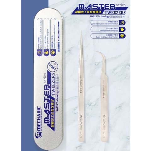 Пинцет монтажный Mechanic IT-11, прямой, 115 мм Превью 1