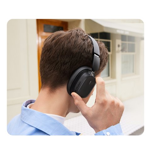 Наушники Baseus Bowie H1i, черная, беспроводная, bluetooth 5.3, #A00050402113-00 Превью 3