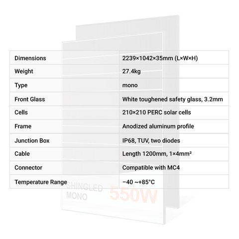 Сонячна панель TFL 550 Вт Прев'ю 1