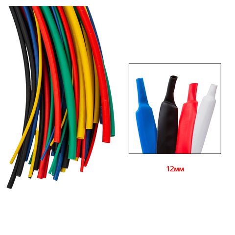 Термозбіжна трубка, 1 м, 12 мм, біла Прев'ю 1