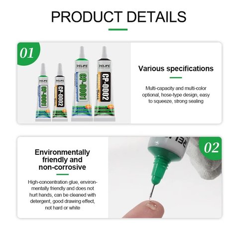 Клей-герметик RELIFE CP-0001, для приклеивания задних крышек, для дисплейных рамок, 15 мл, прозрачный Превью 5
