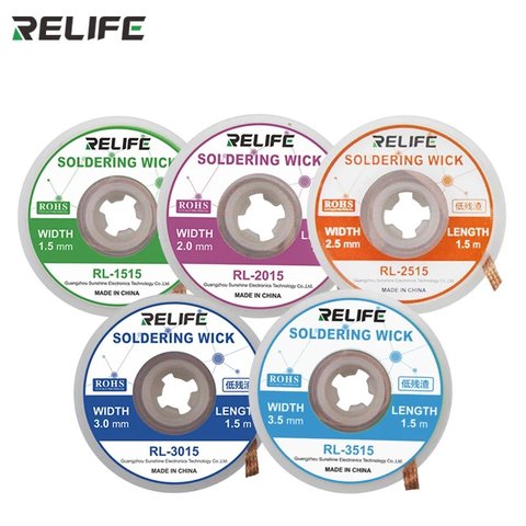 Стрічка для випаювання RELIFE RL-2015, (Ш) 2,0 мм, (Д) 1,5 м Прев'ю 1
