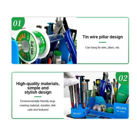 Органайзер RELIFE RL-001H, для инструментов, металл, синий, 255x143x130mm Превью 6