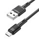 USB кабель Hoco X83, USB тип-A, micro-USB тип-B, 100 см, 2,4 А, чорний, #6931474770882 Прев'ю 1
