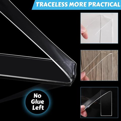 Двостороння нано-стрічка Ivy Grip, силікон, 3 м, 30 мм, 1,0 мм, прозора Прев'ю 3